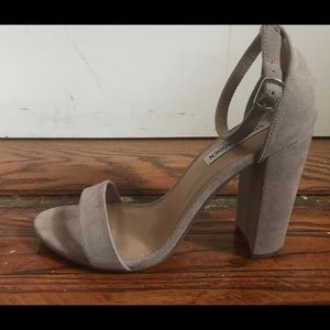 Steve Madden block heel taupe sandals